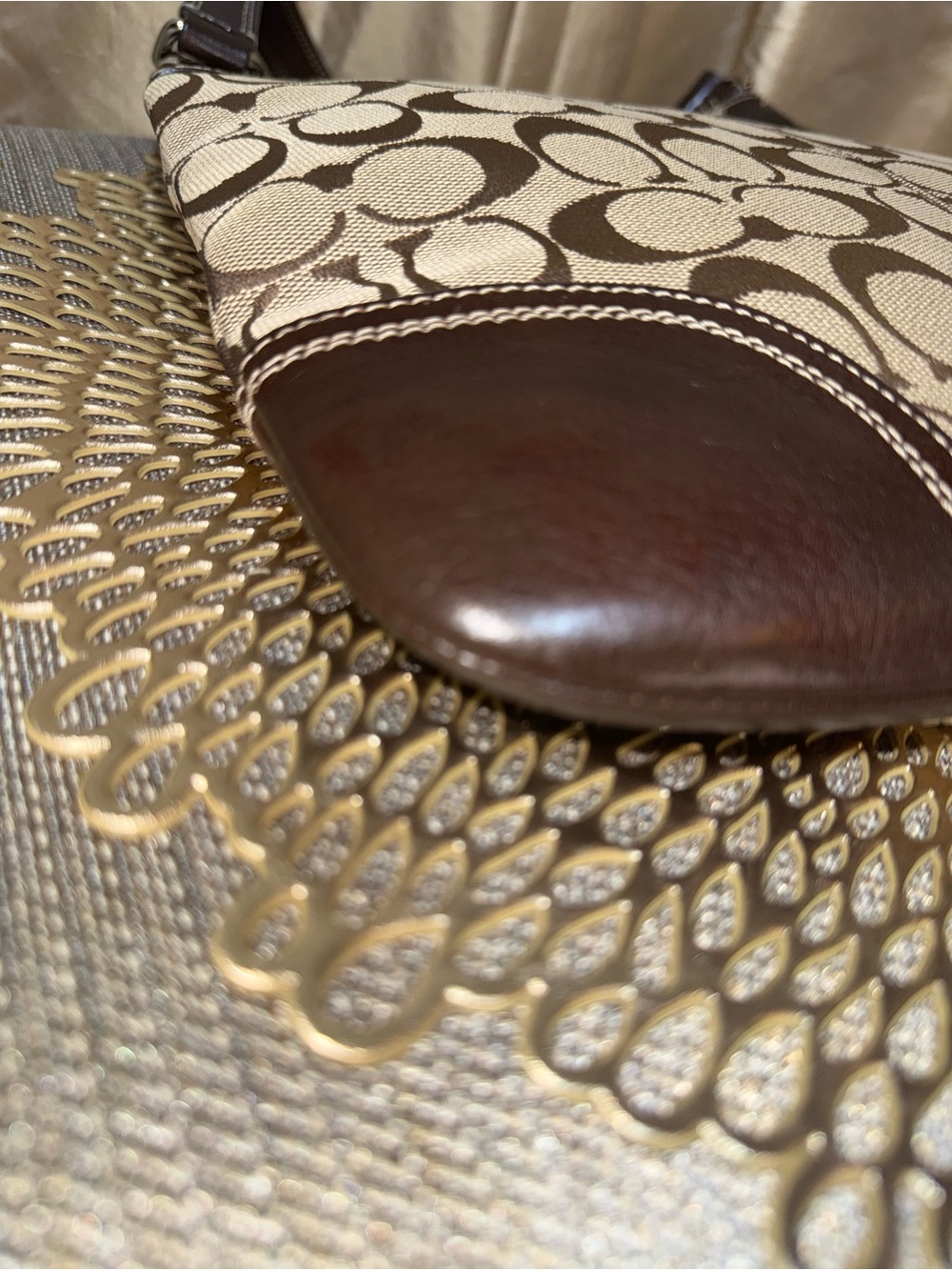 Coach Penelope Signature Jacquard Hippie Crossbody F13979 - Picture 6 of 12